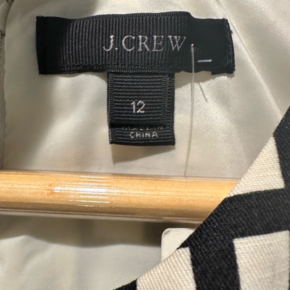 New J Crew Wool Split neck WindowPane Dress sz 12 - Picture 10 of 12